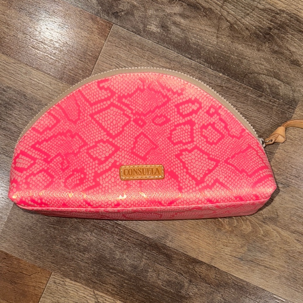 Consuela Pink Textured Cosmetic Case